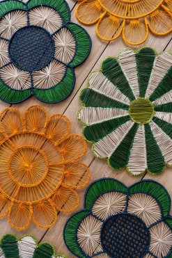 Individual Diseño Lila Mostaza