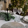 Individual Redondo Plateado Bordado Con Cuentas
