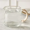 Jarra De Cristal Grande Con Asa De Mimbre