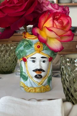 Jarrón Busto Diseño Hindú Colores