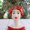 Jarrón Busto Lady Chili De Porcelana
