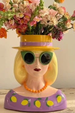 Jarrón Busto Lady Fashion Rubia