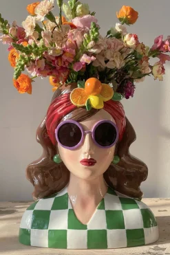 Jarrón Busto Lady Fashion Morena