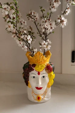 Jarrón Busto Lady Macedonia De Porcelana