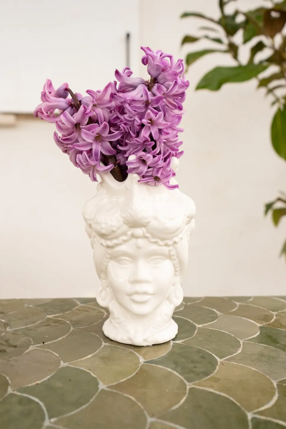 Jarrón Busto Reina De Porcelana