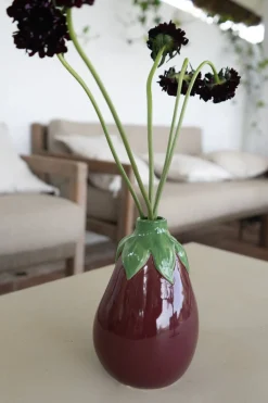 Jarrón Con Diseño De Berenjena