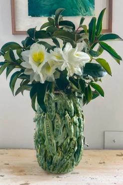 Jarrón Con Diseño De Guisantes