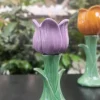 Jarrón Con Diseño De Tulipán Lila