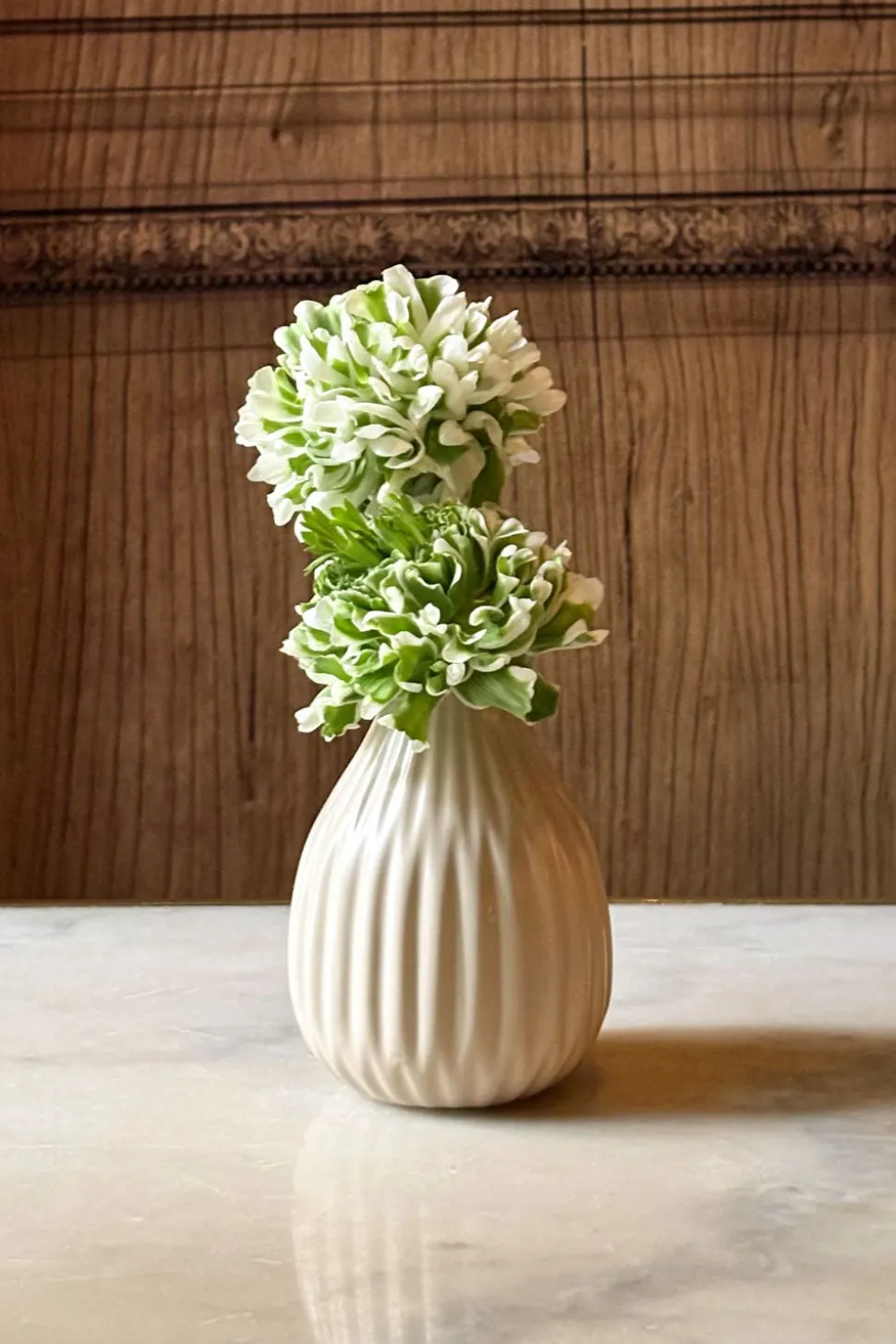 Jarrón De Porcelana Beige