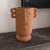 Jarrón De Porcelana Cara Terracota