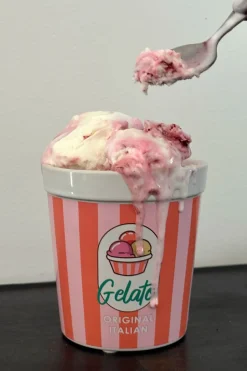 Jarrón "Gelato" Rosa y Rojo