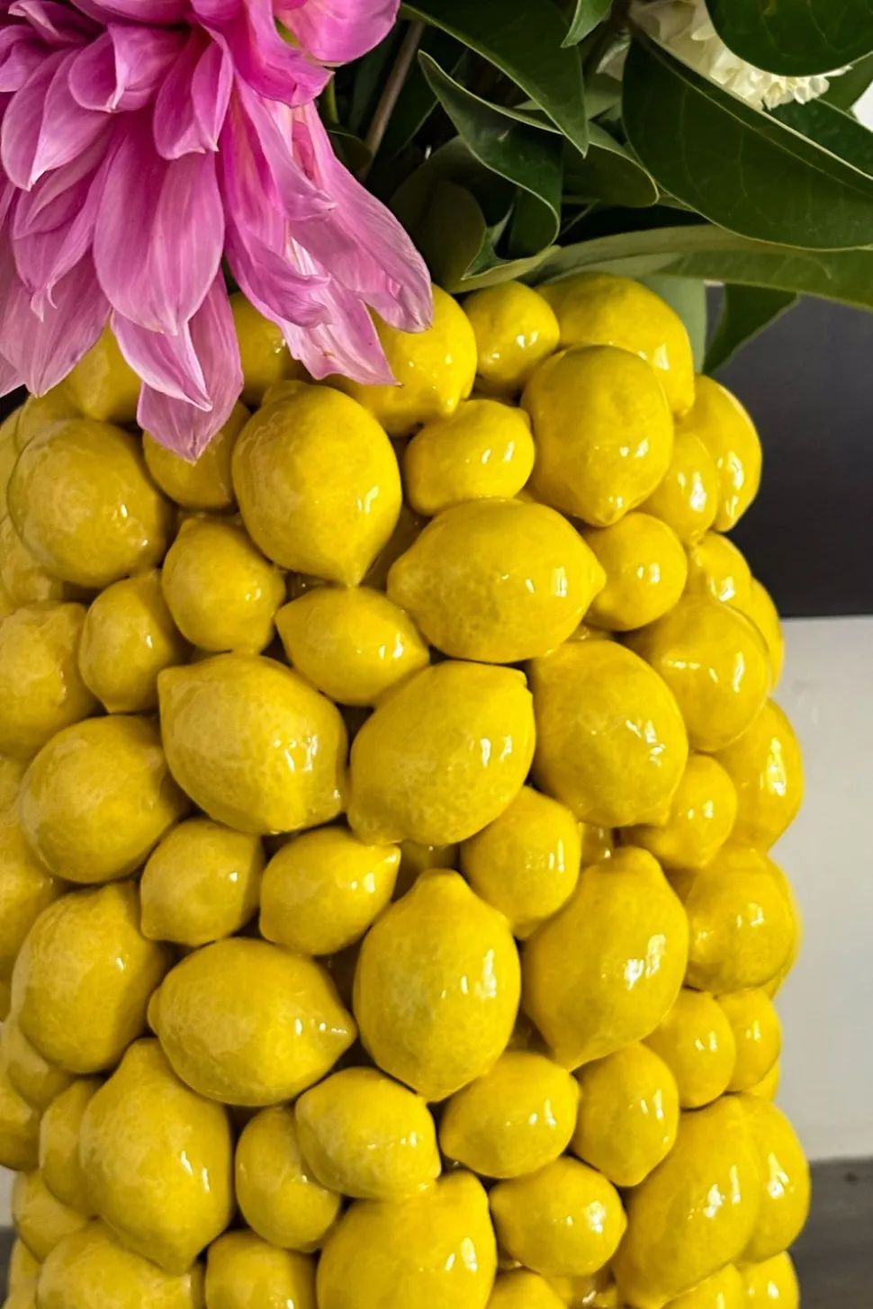 Jarrón Limones Amarillos