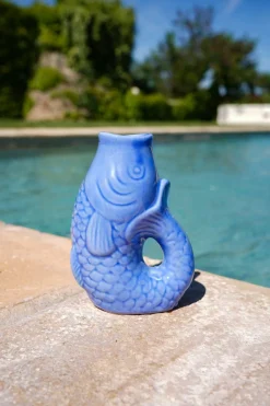 Jarrón Pez Azul