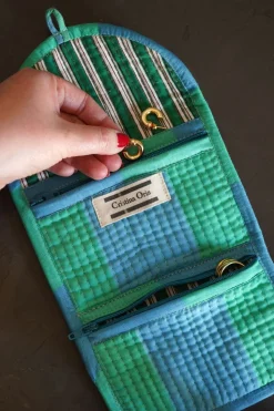 Joyero Rayas Azules Y Verdes