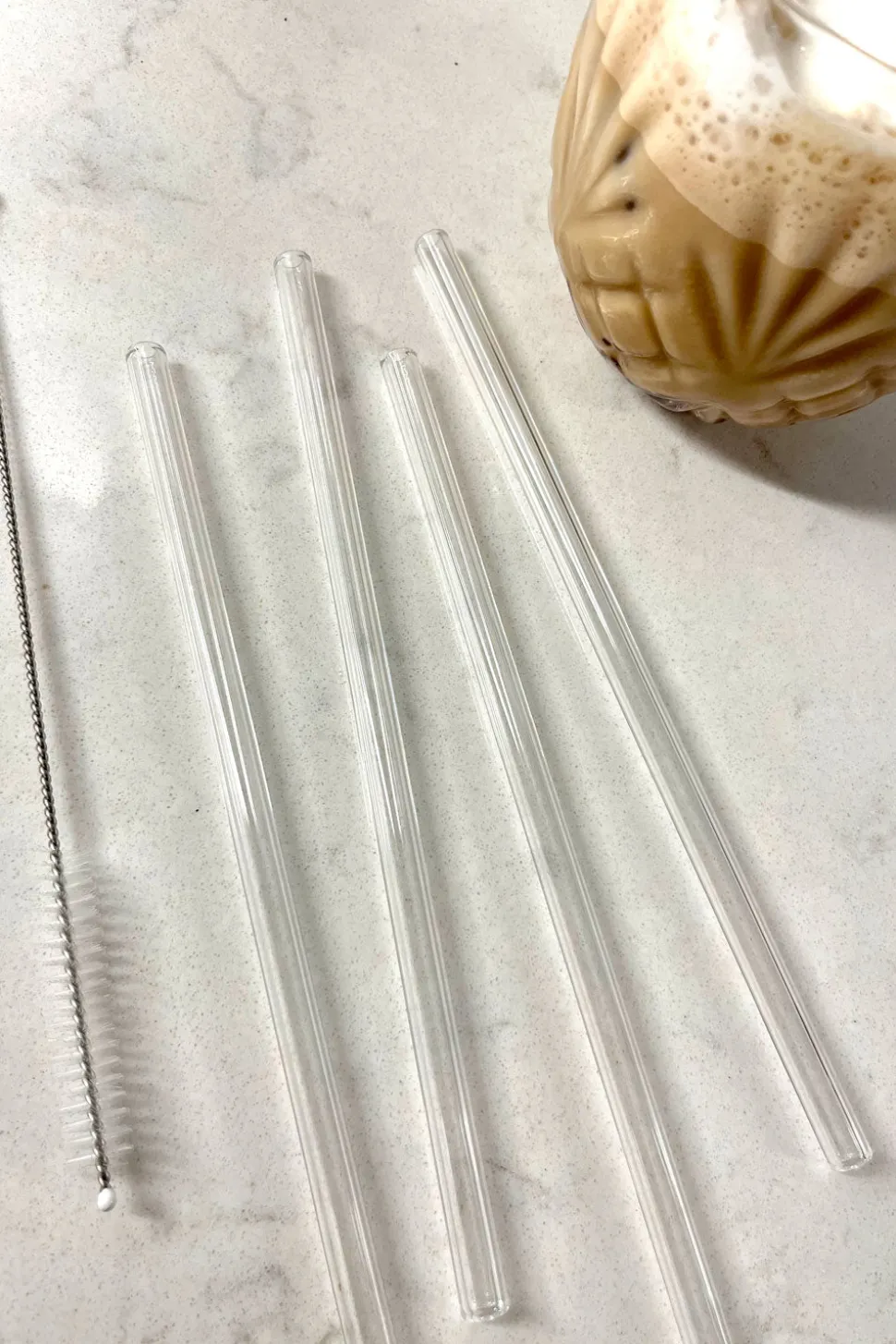 Juego De 4 Pajitas De Cristal