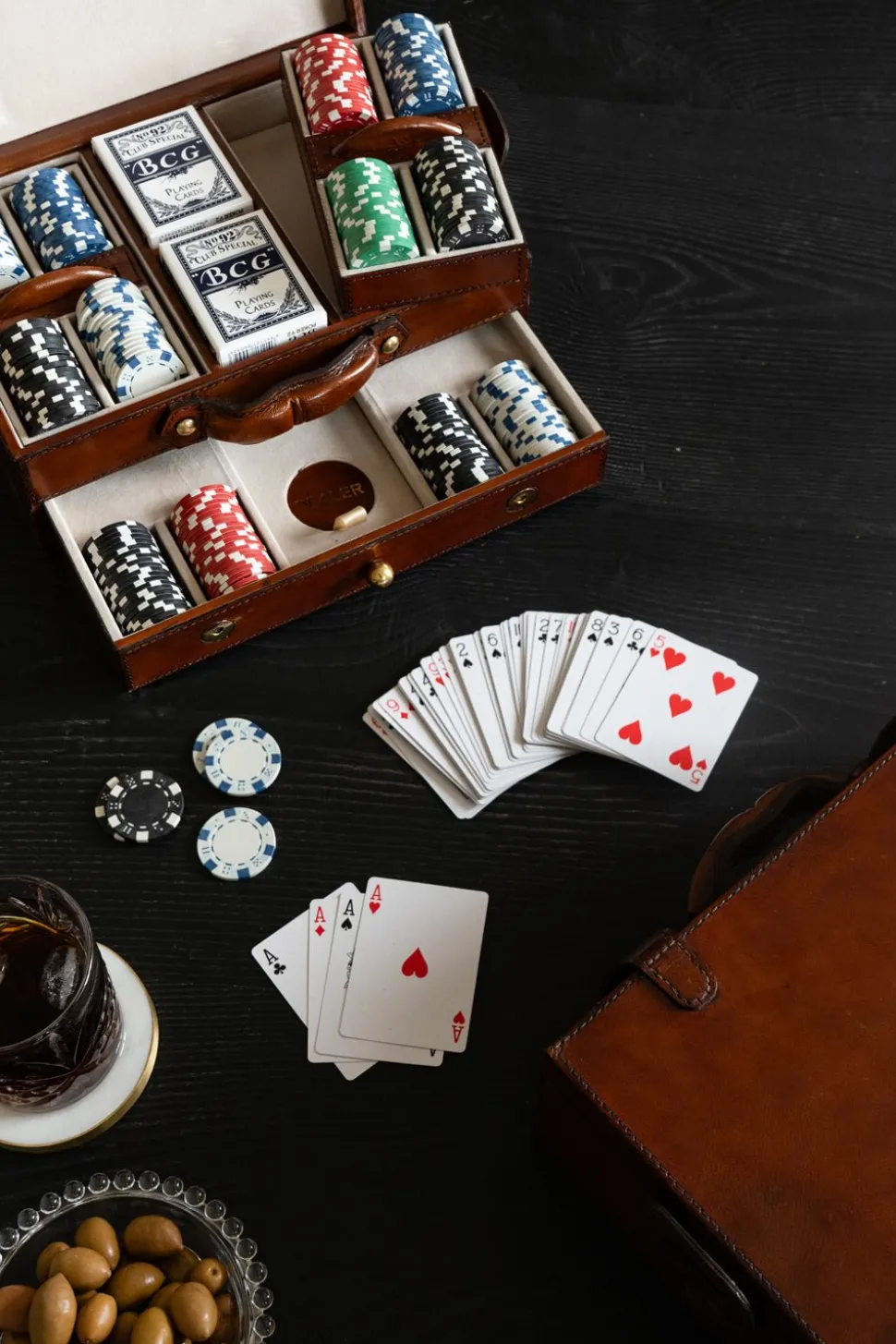 Juego De Póker De Cuero