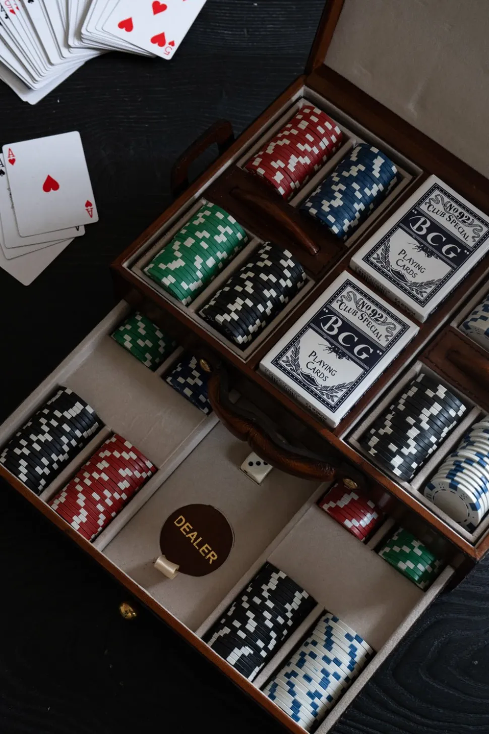 Juego De Póker De Cuero