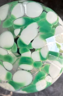 Lámpara Seta De Vidrio Efecto Degradado Blanco Y Verde