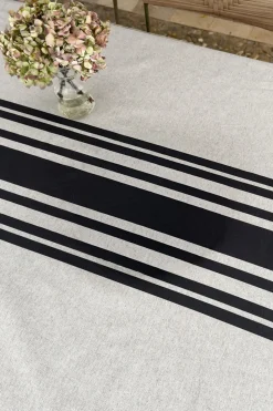 Mantel Antimanchas Con Diseño Rayas Negras