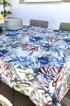 Mantel Antimanchas Con Diseño Corales Marinos