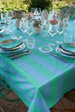 Mantel Rayas Azules Y Verdes