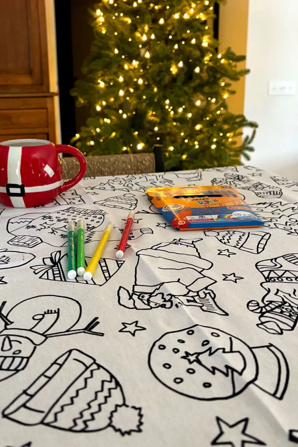 Manteles Coloreables Infantiles Con Motivos Navideños