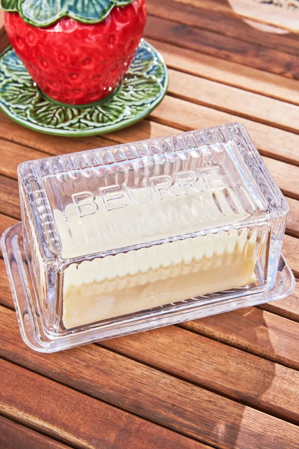 Mantequillero De Cristal Rectangular