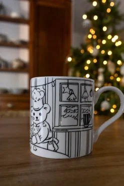 Mug Coloreable Con Diseño De Oso Chef Especial Navidad