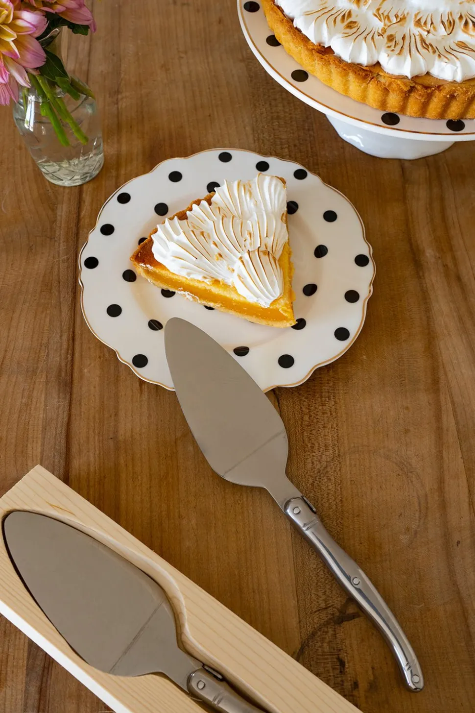 Pala Para Tartas Plateada Cristina Oria En Caja De Madera