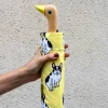 Paraguas Con Diseño De Bulldogs Y Mango Con Cabeza De Pato