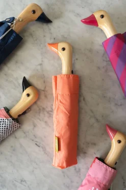 Paraguas Con Diseño Naranja Melocotón Y Mango Con Cabeza De Pato