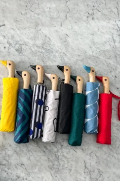 Paraguas Con Diseño Rojo Y Mango Con Cabeza De Pato