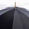 Paraguas Pasotti Negro Con Interior De Flor Dorada