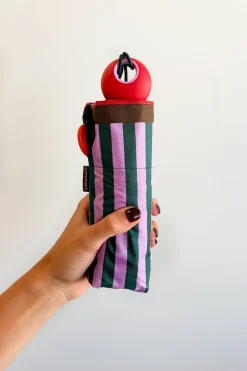 Paraguas Plegable Con Diseño De Rayas De Colores