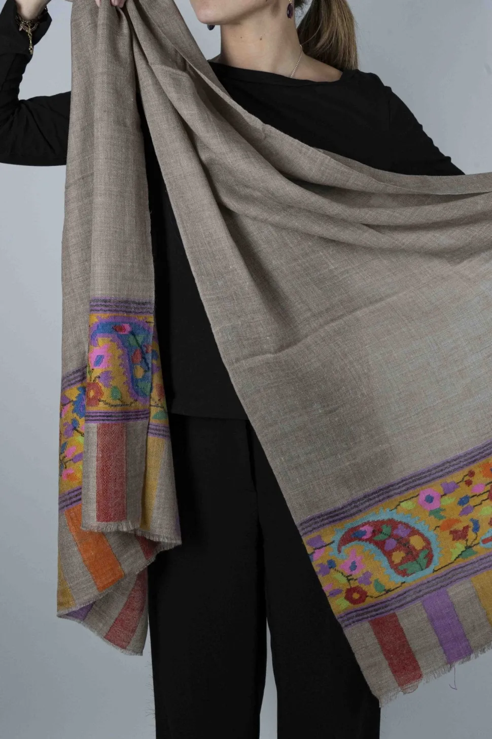 Pashmina Con Diseño Multicolor