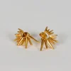 Pendientes Dorados Con Diseño De Soles