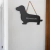 Pizarra Para Colgar Con Diseño De Teckel