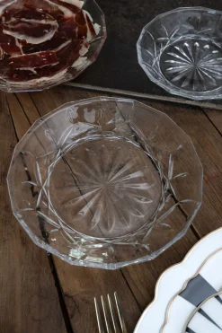 Plato De Cristal Diseño Espiga Mediano