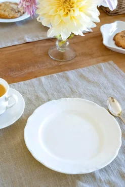 Plato De Postre Blanco Con Relieve Co