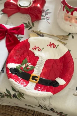 Plato De Postre Con Diseño De Papá Noel