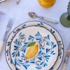 Plato De Postre Con Diseño Tavira