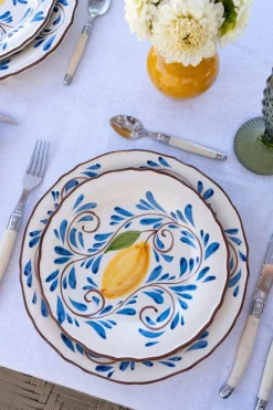 Plato De Postre Con Diseño Tavira