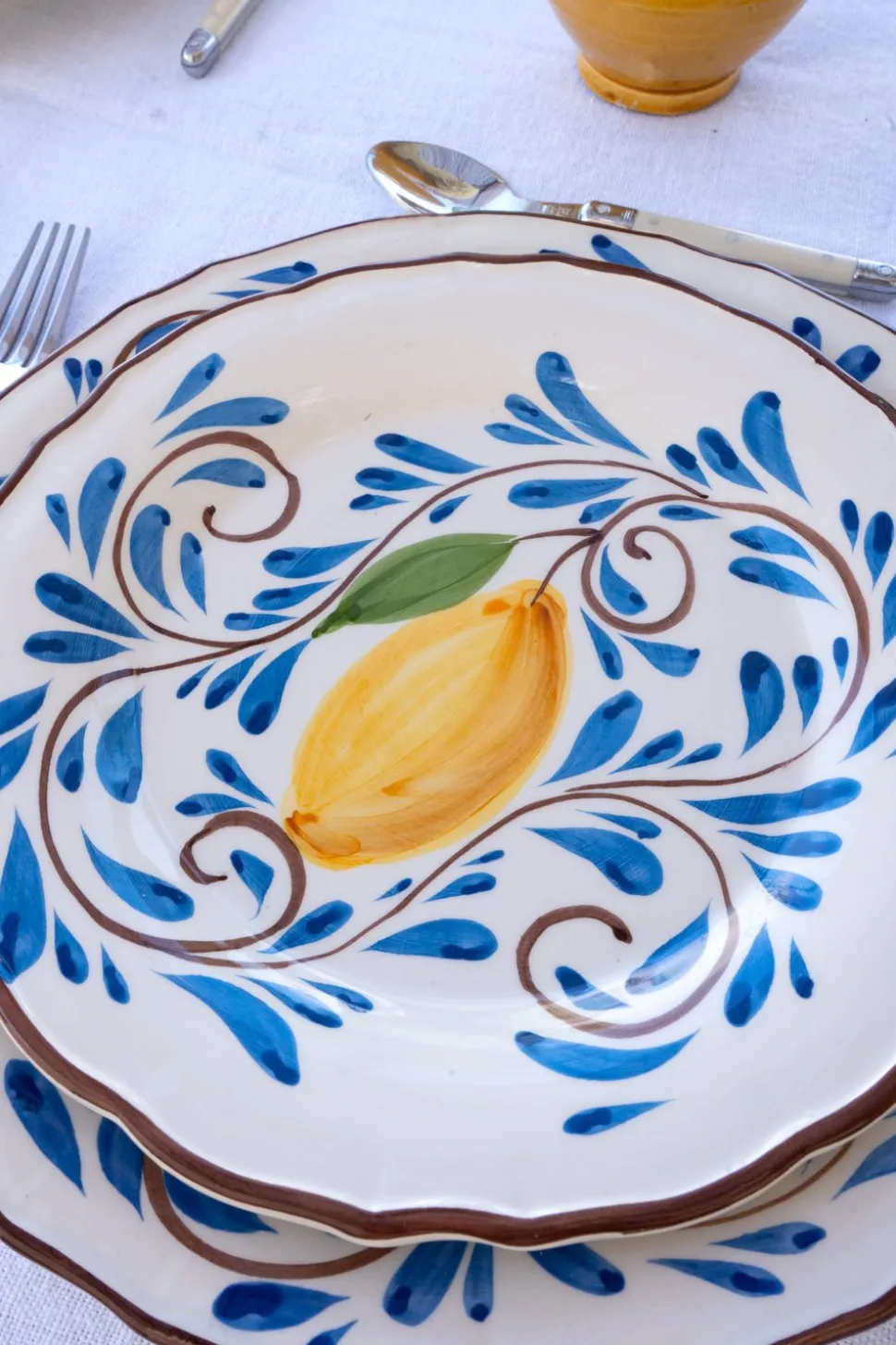 Plato De Postre Con Diseño Tavira