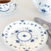 Plato De Postre Crisantemos Azules Co