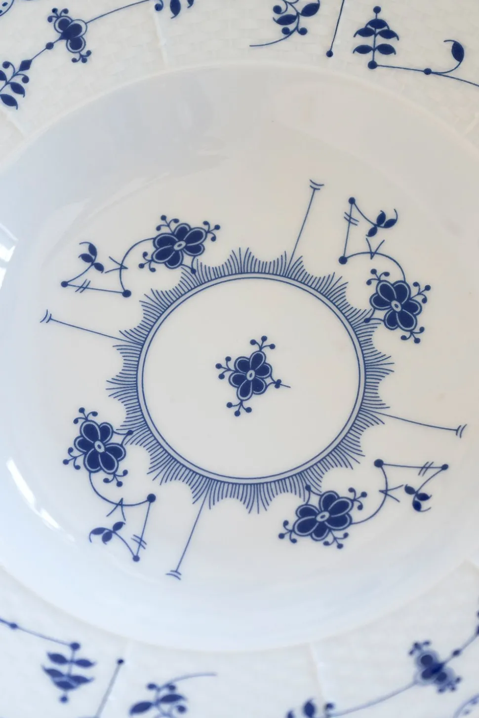 Plato De Postre Crisantemos Azules Co