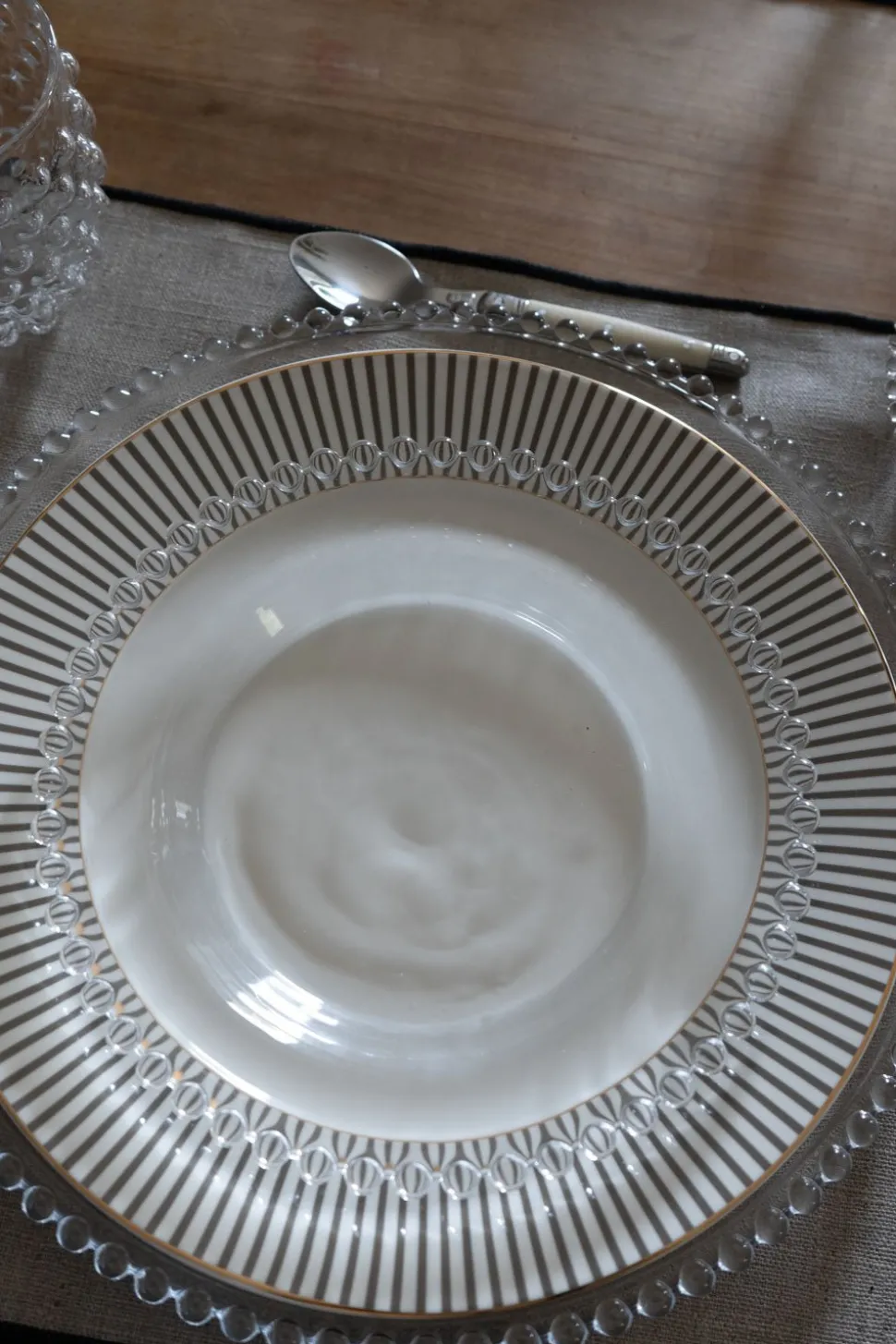 Plato De Postre Cristal Bolitas