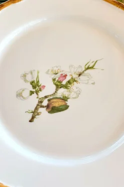 Plato De Postre Diseño Bambú & Flor Almendro