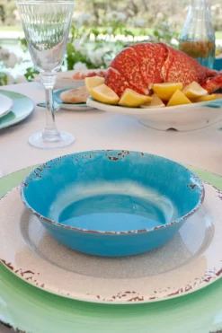 PLATO HONDO AZUL MELAMINA