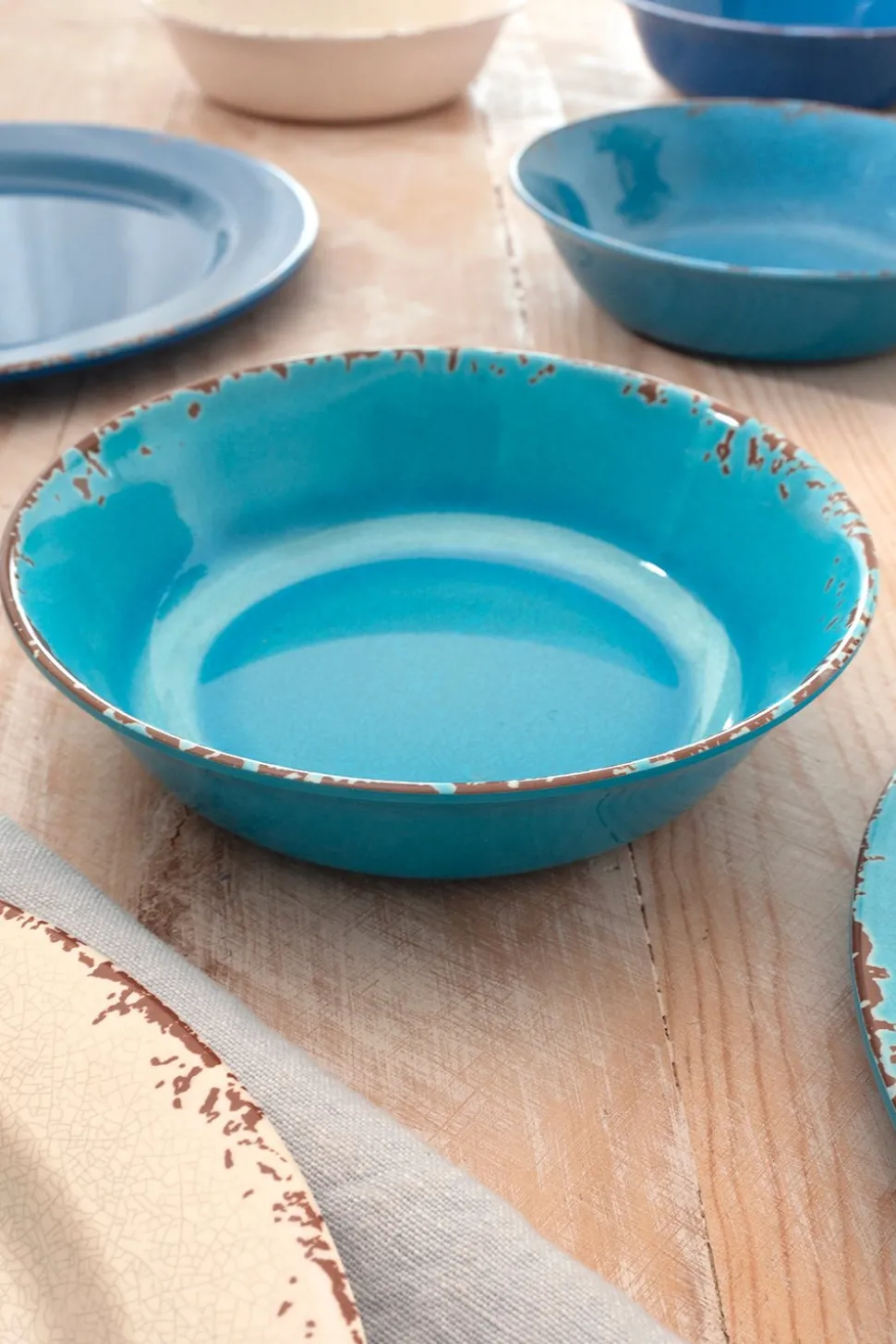 PLATO HONDO AZUL MELAMINA