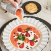 Plato Hondo Blanco Y Gris Cristina Oria